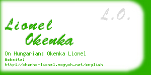 lionel okenka business card